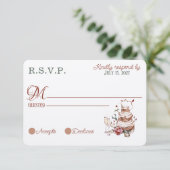 Romantische Herbstorangewürzkarten Einladung (Stehend Vorderseite)