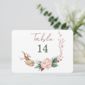 Romantische HerbstTischnummern Save The Date (Stehend Vorderseite)