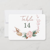 Romantische HerbstTischnummern Save The Date (Vorderseite)