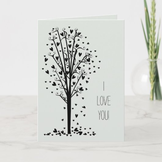 Romantische Herz-Liebe Karte (Vorderseite)