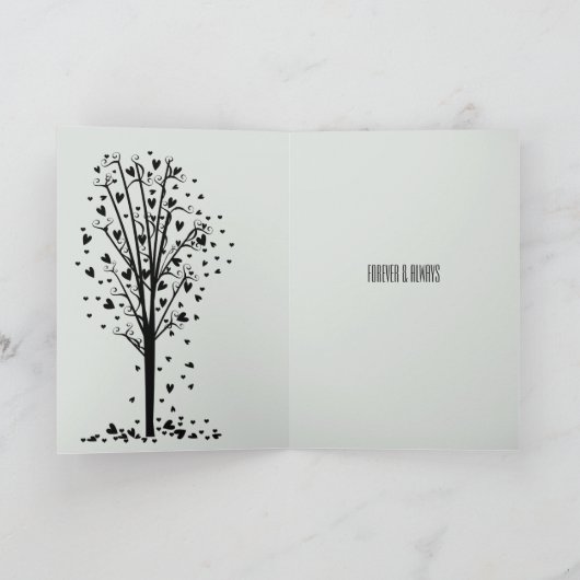 Romantische Herz-Liebe Karte (Innenseite)