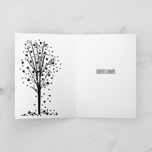 Romantische Herz-Liebe Karte (Innenseite)