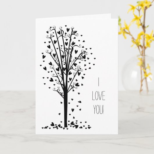 Romantische Herz-Liebe Karte (Gelbe Blume)