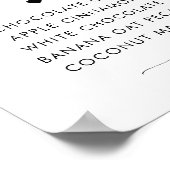 Romantische Herz-Skript-Cookie-Geschmacksrichtunge Poster (Ecke)