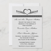 Romantische Herz-Wirbel Hochzeitsfeiern Einladung (Vorderseite)