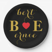 Romantische Herz-Zeichen-Teller fallen in Liebe Pappteller (Vorderseite)