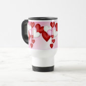 Romantische Herzdekoration Tasse (Vorderseite Links)