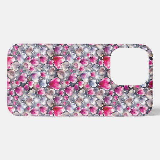 Romantische Herzen 6 iPhone Hülle (Rückseite (Horizontal))