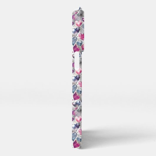 Romantische Herzen 8 iPhone Hülle (Rechte Seite)