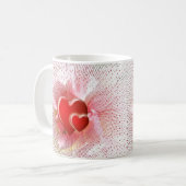 Romantische Herzen der Valentinsgrüße Kaffeetasse (Vorderseite Links)