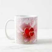 Romantische Herzen der Valentinsgrüße Kaffeetasse (Links)