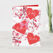 Romantische Herzen für den Valentinstag Feiertagskarte (Vorderseite)