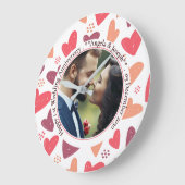 Romantische Herzen - Geschenke zum Foto - Geschenk Große Wanduhr (Winkel)
