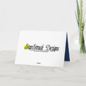 Romantische Herzen im blauen BlumenGlückwunsch Karte (Rückseite)