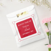 Romantische Herzen Moderne rote Hochzeit Geschenktütchen (Versiegelt)