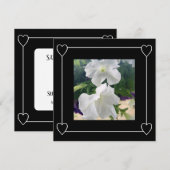 Romantische Herzen Modernes Black Simple Wedding F Save The Date (Vorne/Hinten)