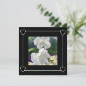 Romantische Herzen Modernes Black Simple Wedding F Save The Date (Stehend Vorderseite)