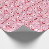 Romantische Herzen und Blume Geschenkpapier (Ecke)
