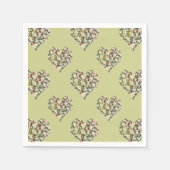 Romantische Herzen Vintag Serviette (Vorderseite)