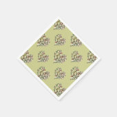 Romantische Herzen Vintag Serviette (Ecke)