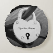 Romantische Herzform Liebe Schloss Foto Kissen wer (Vorderseite)