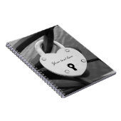 Romantische Herzform Liebe Schloss Foto Notebook Notizblock (Rechte Seite)