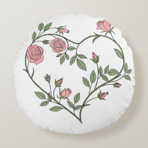 "Romantische herzförmige Rose Kissen
