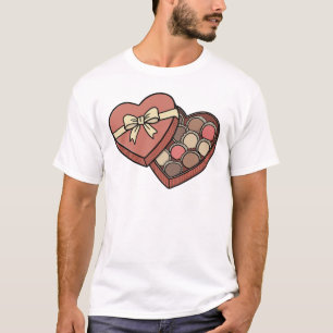 Romantische herzförmige Schokoladenbox zum Valenti T-Shirt