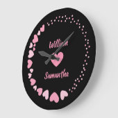 Romantische Herzfrequenz Liebe Große Wanduhr (Winkel)