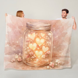 Romantische Herzglas-Wurfdecke Fleecedecke