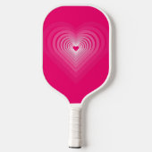 Romantische Herzklopfen Liebe Rosa Pickleball Padd Pickleball Schläger (Rückseite)