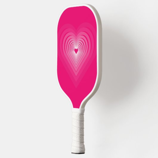 Romantische Herzklopfen Liebe Rosa Pickleball Padd Pickleball Schläger (Links)