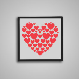 Romantische Herzkollektion: Kunst am Valentinstag Poster