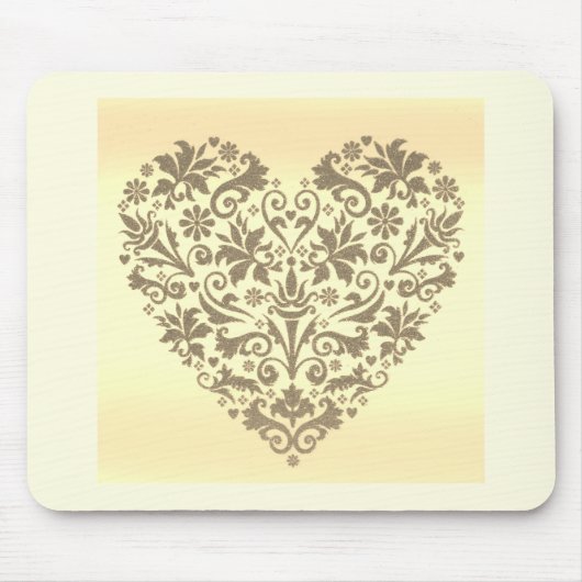 Romantische Herzkunstdesignkassette Mousepad (Vorne)