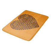 Romantische Herzmatte - Plush & Stylish Badematte (Schrägansicht)