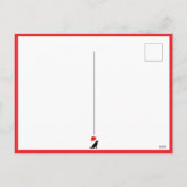 Romantische Herzmuschel Feiertagspostkarte (Rückseite)