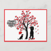 Romantische Herzmuschel Feiertagspostkarte (Vorderseite)