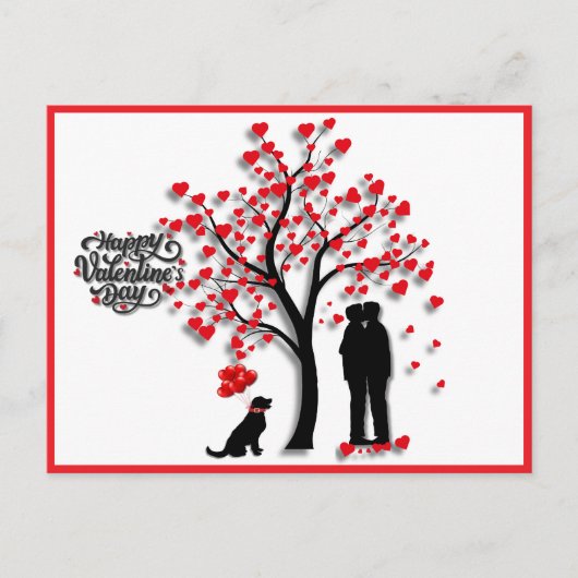 Romantische Herzmuschel Feiertagspostkarte (Vorderseite)