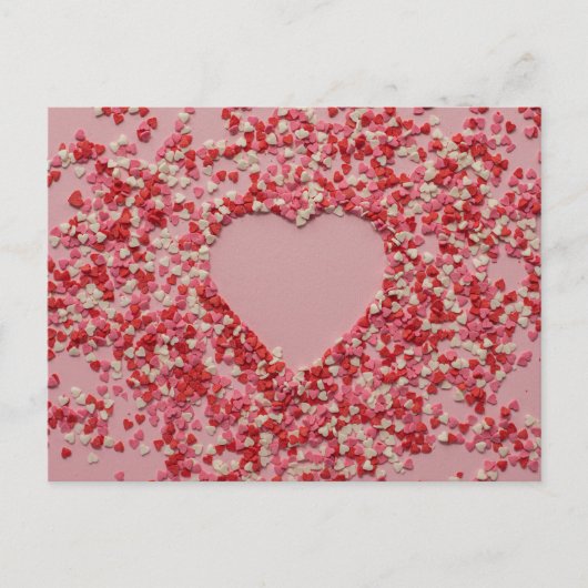 Romantische Herzpostkarte für ihn Postkarte (Vorderseite)