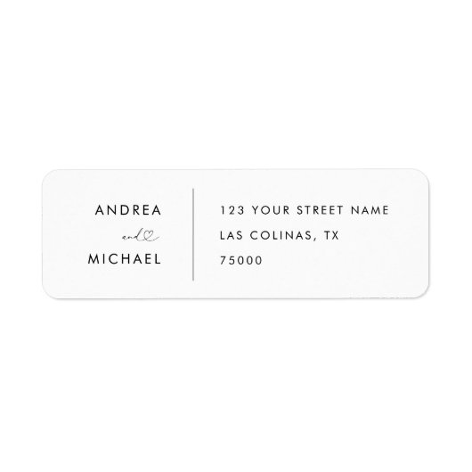 Romantische Herzschrift Minimalistisch Moderne Hoc (Vorne)