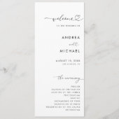 Romantische Herzschrift Minimalistisch Moderne Hoc Programm (Vorderseite)