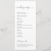 Romantische Herzschrift Minimalistisch Moderne Hoc Programm (Rückseite)