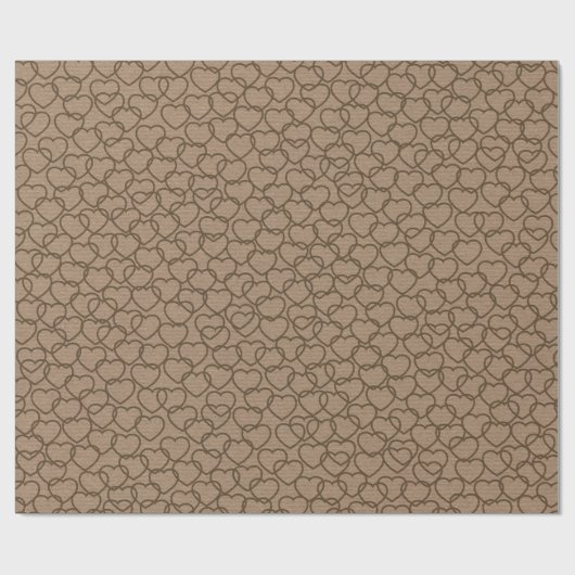 Romantische Herzstil Geschenkpapier (Flach)
