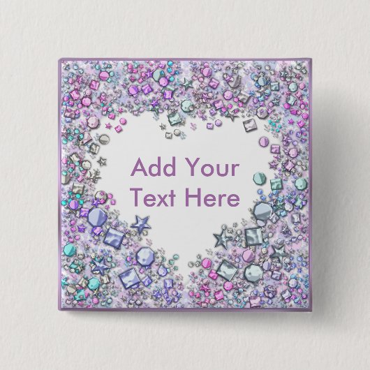 Romantische herzweiche, rosa pastellfarbene Farben Button (Vorderseite)