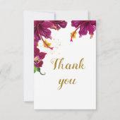 Romantische Hibiskus Blume botanisch Dankeskarte (Vorderseite)