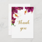 Romantische Hibiskus Blume botanisch Dankeskarte (Vorne/Hinten)