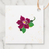 Romantische Hibiskus Blume geometrische Gefallen T Geschenkanhänger (Rückseite)