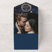 Romantische Himmelshochzeit All In One Einladung (Außenbereich)