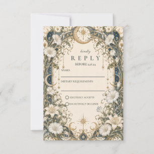 Romantische himmlische Gartenhochzeit RSVP Karte