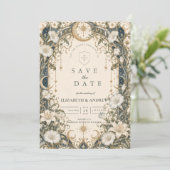 Romantische himmlische Gartenhochzeit Save The Date (Stehend Vorderseite)